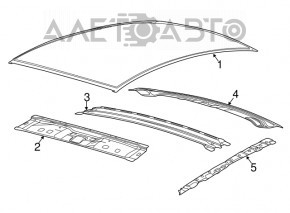 Acoperiș metalic Ford Focus mk3 11-18 4d fără geam panoramic, tăiat, zgâriat, lovită banana.