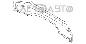 Panoul din spate al Ford Focus mk3 11-18, 4 uși, complet, format din 2 piese, roșu.