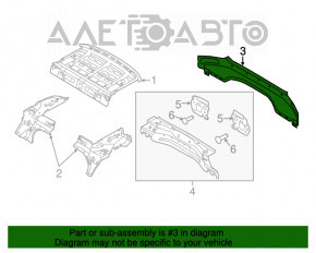 Panoul din spate al Ford Focus mk3 11-18 4d, complet asamblat, format din 2 piese, culoare roșie.