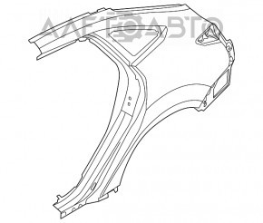 Aripa spate dreapta Ford Focus mk3 11-18 4d, gri, bare