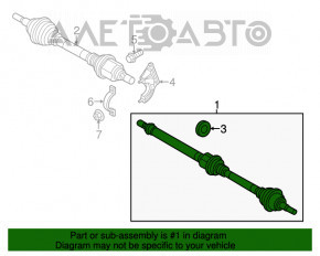 Ax cu semiasa dreapta fata Ford Focus mk3 11-18 2.0 cutie automata cu suport