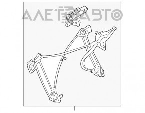 Geam electric cu motor, față stânga, Ford Mustang mk6 15- coupe.