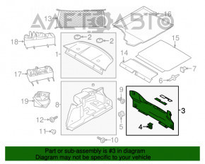 Накладка проема багажника Ford Mustang mk6 15- купе