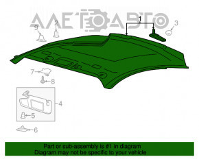 Acoperirea tavanului pentru Ford Mustang mk6 15- coupe, cu hands free, negru, rupturi, indoituri.