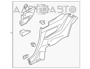 Cartela din spate stânga Ford Mustang mk6 15- cupé negru, zgârieturi