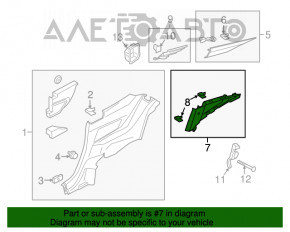 Capac spate bara spate stanga Ford Mustang mk6 15- coupe, neagra