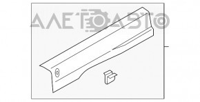 Capac prag interior stânga Ford Mustang mk6 15- negru