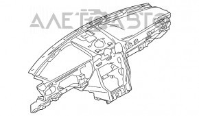 Panoul frontal al torpedo-ului fără AIRBAG Ford Mustang mk6 15-