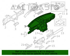 Торпедо передняя панель без AIRBAG Ford Mustang mk6 15-