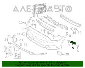 Крепление переднего бампера правое Ford Mustang mk6 15-17