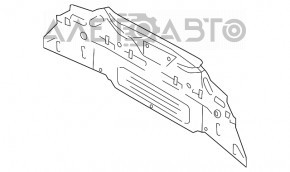 Задняя панель Ford Mustang mk6 15- 2 части купе, белая