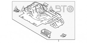 Cotă de bagaje Ford Mustang mk6 15- roșu