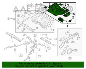 Корыто багажника Ford Mustang mk6 15-графит J7