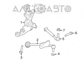 Цапфа со ступицей передняя левая Ford Mustang mk6 15-