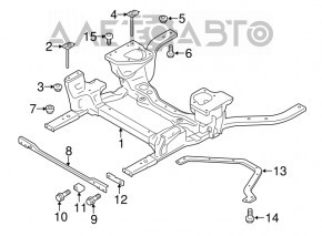 Подрамник передний Ford Mustang mk6 15- 3.7, 5.0