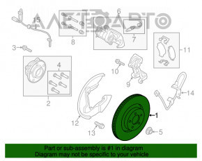 Placă de frână spate stânga Ford Mustang mk6 15- 320/11mm