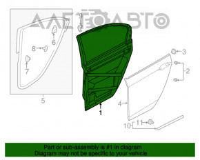 Дверь в сборе задняя левая Honda Accord 13-17