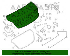 Capac portbagaj Lincoln MKZ 13-20 alb UG, cleme