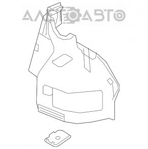 Capacul arcului drept Toyota Camry v70 18- negru, indoituri