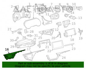 Монитор, дисплей Toyota Camry v70 18-20 полез хром