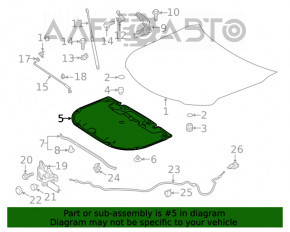 Izolarea capotei Toyota Camry v70 18-