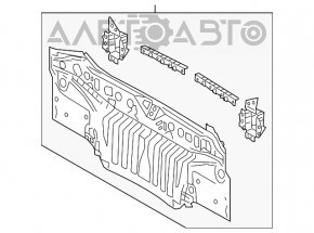 Panoul din spate al Toyota Camry v70 18- pe caroserie, grafit