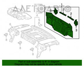 Panoul din spate al Toyota Camry v70 18- pe caroserie, grafit