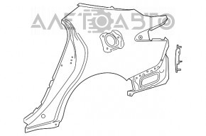 Aripa spate dreapta a un sfert Toyota Camry v70 18-