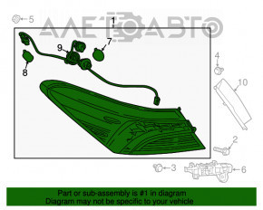 Lampa exterioară aripă dreapta Toyota Camry v70 18- fără capacete