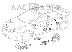 Модуль srs airbag компьютер подушек безопасности Toyota Camry v70 18-24