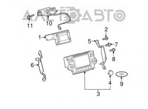 Monitor, display, navigație Toyota Highlander 08-10