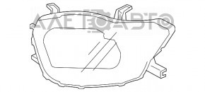 Far stânga față Toyota Highlander 08-10, gol, hibrid, halogen, nisip.