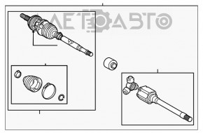 Ax cu roți față dreapta Toyota Highlander 08-13 hibrid