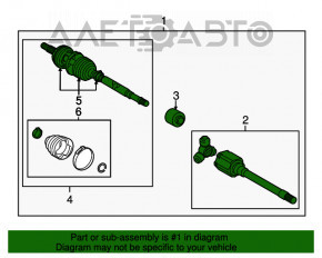 Ax cu roți față dreapta Toyota Highlander 08-13 hibrid