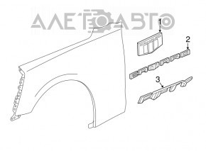 Emblema aripii din față stânga Chevrolet Camaro 16-