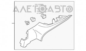 Capac spate stânga superioară Ford Fusion mk5 13-16 bej, suport rupt, plastic decolorat.