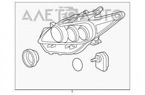 Far stânga față Toyota Prius V 12-14, gol, cu LED-uri