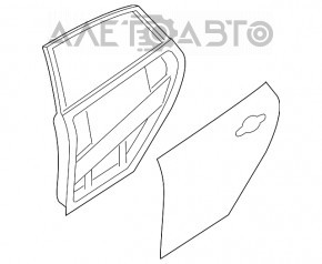 Ușă asamblată spate stânga Ford Focus mk3 11-18 roșu PQ cu lovituri