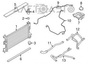 Radiator de răcire apă Ford Focus mk3 11-18 2.0 AVA