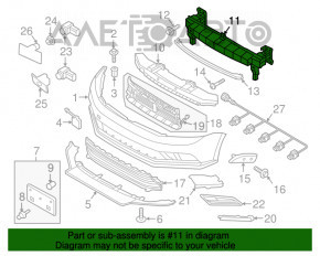 Amplificatorul de bara fata VW Jetta 11-18 SUA tip 1, ruginit