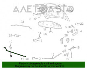 Опора упор капота VW Jetta 11-18 USA