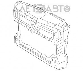 Televizorul panoului de radiator VW Jetta 11-18 SUA 2.0, 2.5, 1.8 nu are fragment.