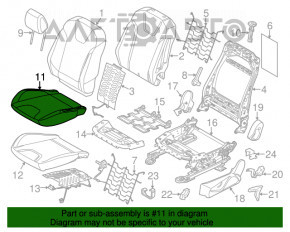 Водительское сидение Ford Focus mk3 15-18 рест, с airbag, электро, кожа беж