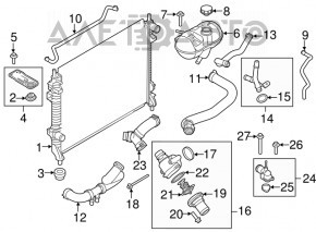 Расширительный бачок охлаждения Ford Mustang mk6 15- новый OEM оригинал