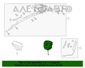 Подушка безопасности airbag в руль водительская Honda Accord 13-17 царапины