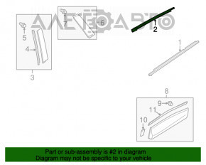 Garnitură ușă spate stânga superioară Mazda CX-5 13-16