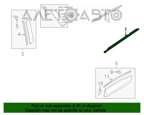 Garnitură ușă-sticlă spate centrală stânga Mazda CX-5 13-16