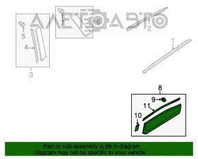 Capacul ușii din spate dreapta de jos Mazda CX-5 13-16, nou, original OEM