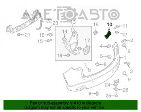 Suportul pentru bara spate stânga Mazda CX-5 13-16