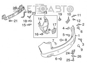 Крепление заднего бампера левое Mazda CX-5 13-16